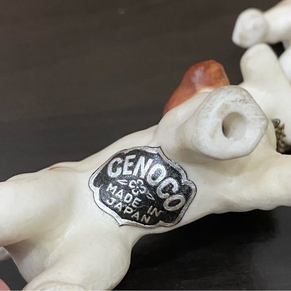 Vintage CENOCO Japan Beagle Spaniel Dog with Puppies Mini Miniature Figurines - Picture 11 of 12